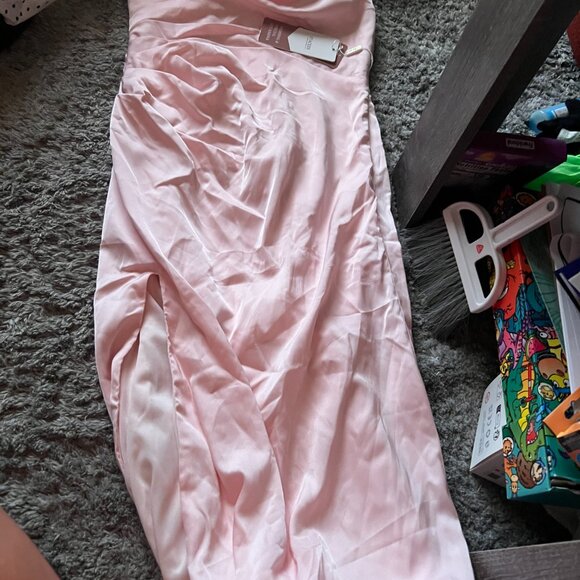 NWT STacees bridesmaid dress one shoulder blushing pink size 8 - Picture 11 of 16